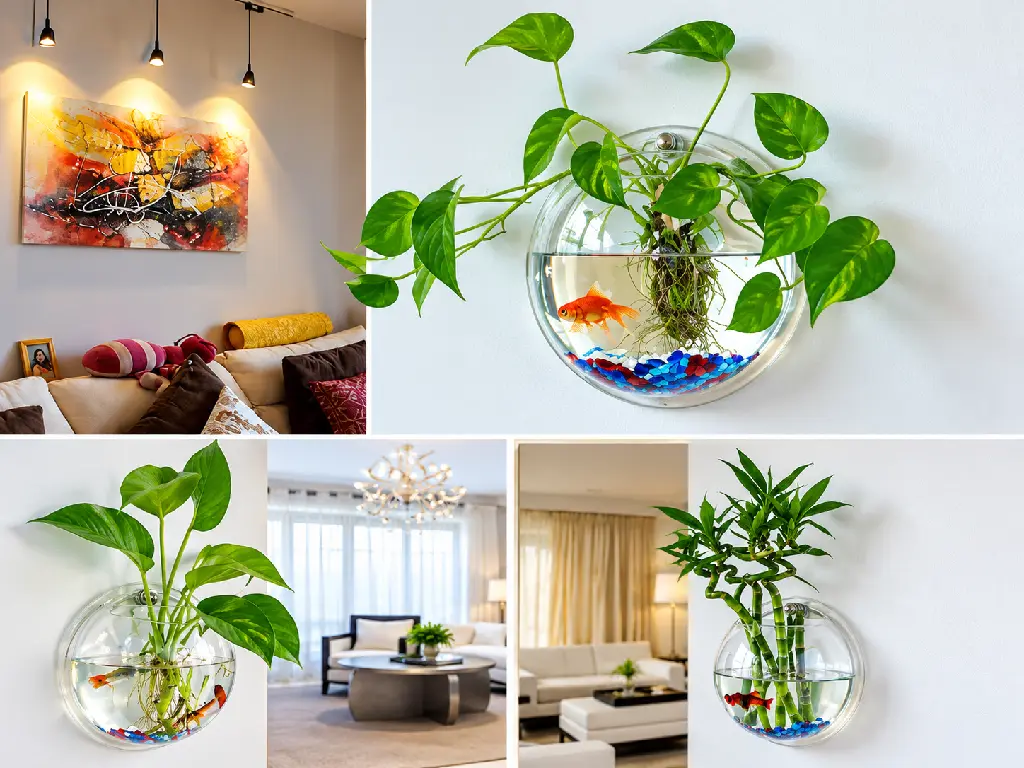 Stylish Wall-Mounted Fishbowl Planters.webp